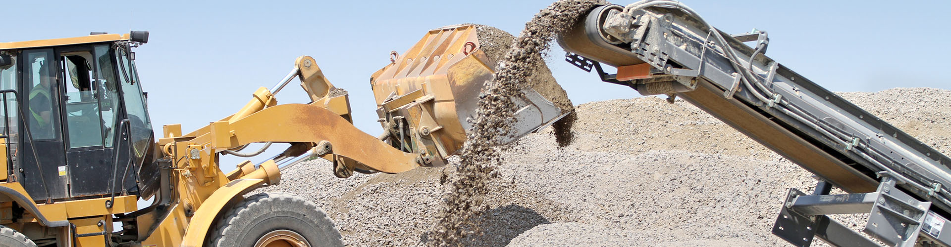 rock crusher on construction site